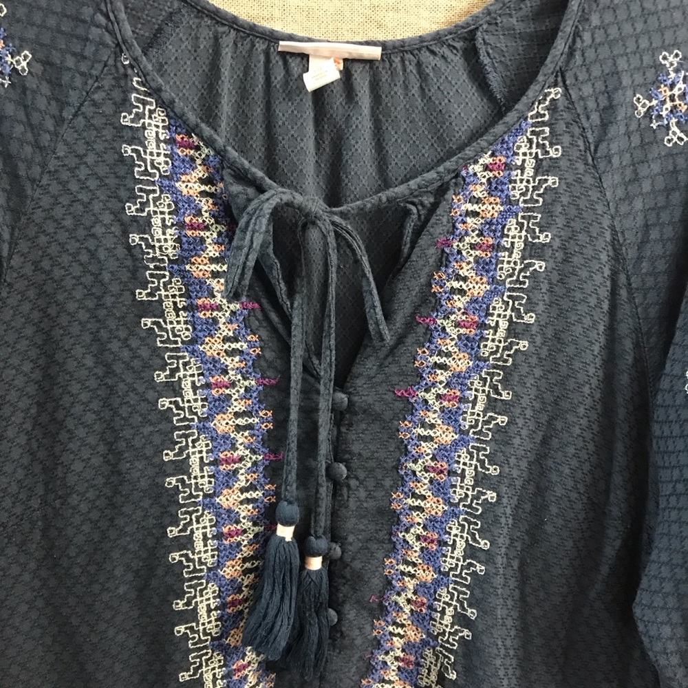 Embroidered Knox Rose Navy Blue Women's Boho Dress Size XXL - Picture 5 of 5